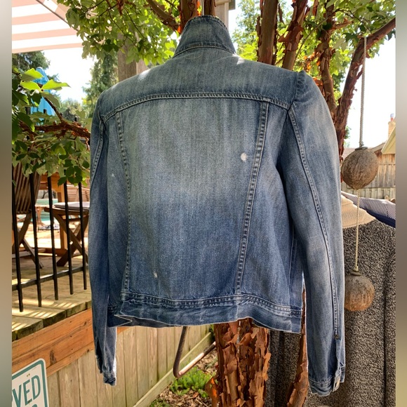 J Crew Denim/Jean jacket Sz. S Pleating Pockets Light Wash - Picture 6 of 11